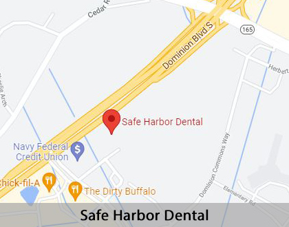 Map image for Same Day Dentistry in Chesapeake, VA